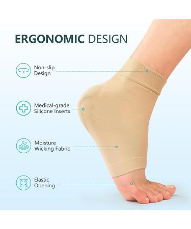Buy Premium Achilles Tendon Heel Protector Padded Sleeve Socks | Gel Heel Socks for Haglunds Bursitis Tendonitis - Women s 10+ Men s 9+ | International Shipping Available - Buy Online on GoSupps.com