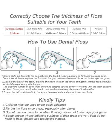 Dental Floss Picks & Stainless Steel Toothpick Set for Oral Hygiene Travel - Reusable Teeth Cleaning Tools (1 Set) - Buy Online on GoSupps.com