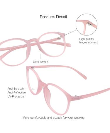 Buy Vision Global Blue Light Blocker Glasses for Women - Stylish Square/Oval Frame Anti-Eye Load Glare-Free (Dinah Rosa C4) - International Shipping Available - Buy Online on GoSupps.com