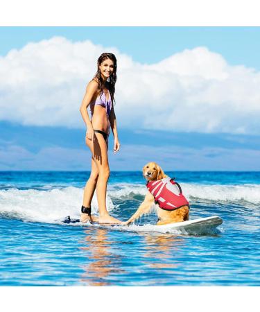 Spider Shape Dog Life Jacket - Medium Red | Adjustable Safety Vest for Summer Swimming - Beach & Pool Rescue Handle | Pet Lifesaver Floating Vest - Buy Online on GoSupps.com
