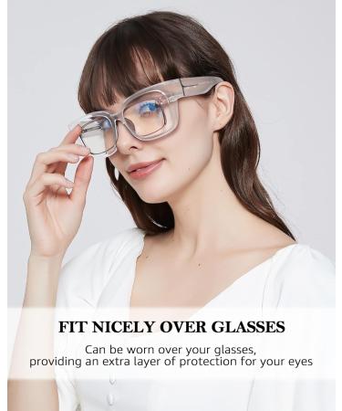 LVIOE Fit Over Blue Light Filter Glasses - Oversized Blue Light Blocking Glasses for Men & Women - Transparent LB7511 A03 - Buy Online on GoSupps.com