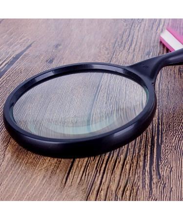 Magnifying Glass 10X Handheld Large Magnifying Glass for Seniors Reading Soldemagnifier/Black Comfortable Anniversary - Buy Online on GoSupps.com
