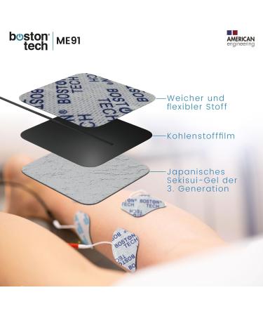 Boston Tech TENS Device - Pain Relief Therapy Stimulus Flow | 50 Programs & 16 Intensity Levels | 3-in-1 EMS Battery Device for Muscle Relaxation - International Shipping Available - Buy Online on GoSupps.com