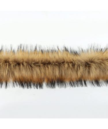 1.09Yards DIY Faux Raccoon Fur Ribbon Tapes Fluffy Trim Trimming Fabric Decoration Sewing Costume Collar Hat Accessories 7 One Size
