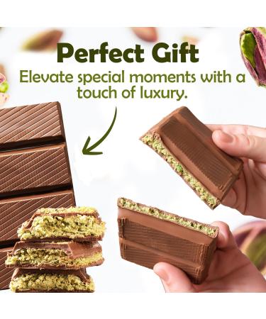 Dubai Chocolate Kunafa Pistachio Bar 7oz | Gourmet Dessert Gift | Crispy Kunafe with Pistachio Paste | Luxurious Chocolate Treat for All Occasions - Buy Online on GoSupps.com