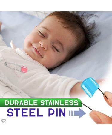 142Pcs Assorted Colored Baby Safety Pins - 5.5cm Large Diaper Pins with Plastic Head for Clothes, Dresses, Socks, Gloves - Stainless Steel Assorted Safety Pins - Buy Online on GoSupps.com
