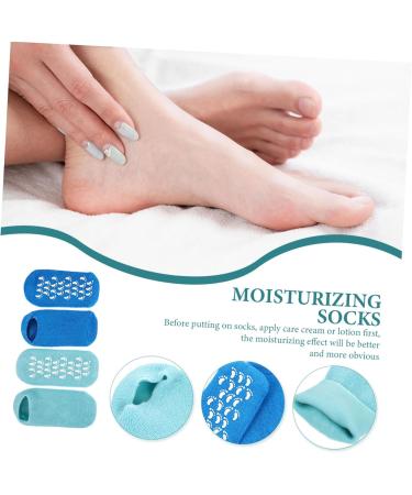HONMEET 2 Pairs Gel Socks Heel Socks for Dry Cracked Feet Features Socks for Women Reusable Moisturizing Socks Dry Feet Socks Cracked Heel Repair Socks Foot Spa Socks Vegetable Gel 22.00X10.00X1.00CM - Buy Online on GoSupps.com