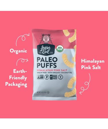 LesserEvil Himalayan Pink Salt Organic Paleo Puffs 5 oz (Pack of 3) - Grain-Free, Vegan, Minimally Processed - Buy Online on GoSupps.com