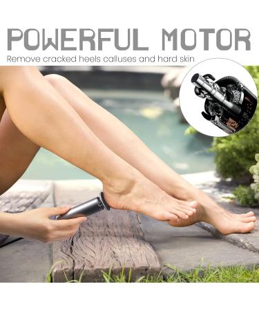 Electric Corneal Remover - Adjustable Speed Foot Care with 60 Sandpaper Pads for Dry & Cracked Feet - Gray - Buy Online on GoSupps.com