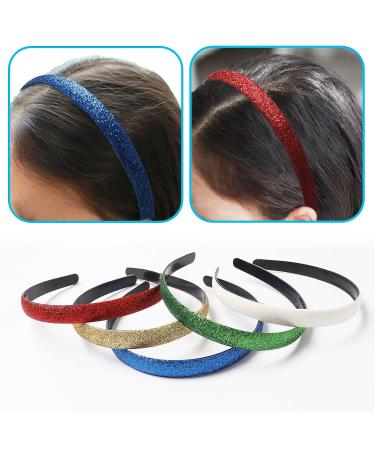 SBYURE 15-Piece Sparkly Plastic Headbands for Women - Colorful Glitter Hair Accessories - Buy Online on GoSupps.com