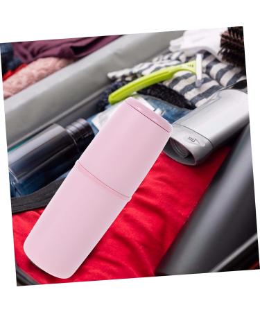 Magiclulu Multi-Purpose Toothbrush Storage Box & Travel Washing Cup - Pink | Outdoor Toothpaste Holder 20.5x6cm - Buy Online on GoSupps.com
