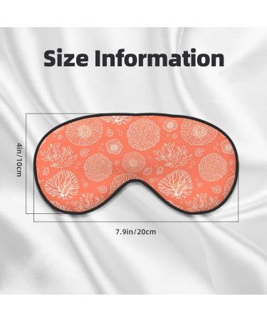 Marine Theme Corals Print Sleep Eye Mask | Soft Eyeshade for Travel & Night Sleep - Buy Online on GoSupps.com