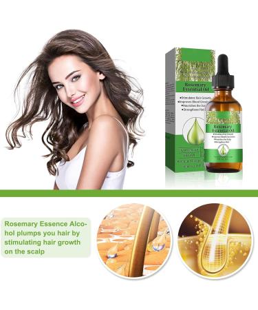 Rosemary Hair Oil(60ml) Rosemary Oil for Hair Growth Diluted Rosemary Essential Oils for Hair Loss & Skin Care Strengthens Hair Nourishes Scalp Hair Loss Improve Oil for Women and Men - Buy Online on GoSupps.com