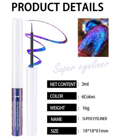 Chameleon Glitter Eyeliner Liquid - Pink Purple Metallic Satin | High-Pigmented Color | Smudge-proof & Longwear | Multi-Reflective Finish | Eye Makeup Pen - Buy Online on GoSupps.com