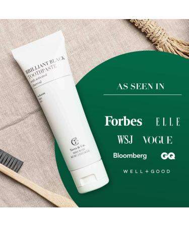 Terra & Co. Brilliant Black Toothpaste - Mint Flavor, 4 oz | Natural Whitening & Fresh Breath - Buy Online on GoSupps.com