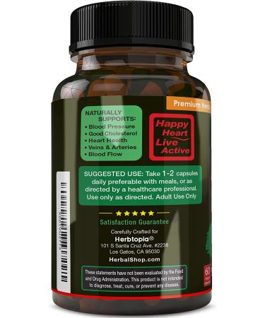 Eternal Heart Natural Blood Pressure Support Supplement - Lower Blood Pressure Naturally with CoQ10, Vitamin K2 MK7, Black Garlic & Hawthorn | Heart & Circulatory Health - Blood Pressure Pills - Buy Online on GoSupps.com