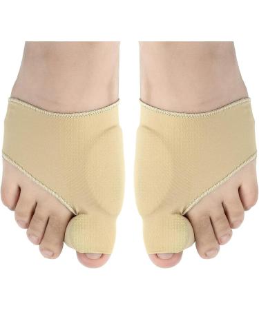 Unisex Hallux Valgus Corrector - Breathable Nylon Bandage for Large Toes | Skin-Colored Foot Pain Relief with Non-Slip Silicone Strips - Buy Online on GoSupps.com