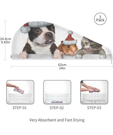 Quick Dry Microfiber Dog & Cat Towels - 2 Pack for Thick Hair | 9.5 x 24 | Perfect for Pet Owners - Buy Online on GoSupps.com