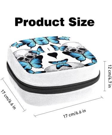 GIAPB Sanitary Napkin Storage Bag | Period Tampon Makeup Pad Pouch | Butterfly Skulls Color2165 - Buy Online on GoSupps.com