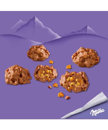 Milka DAIM - Pack of 4 Sachets of Snax Milka Suede - Cornflakes and Suede Coated with Milka Milk Chocolate - Soft Chocolate Alpine Milk - Pack of 4 x 145 g - Buy Online on GoSupps.com
