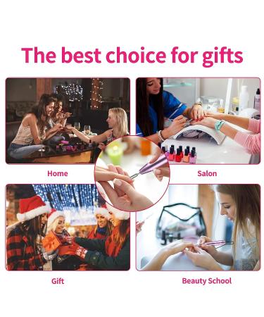 MelodyBetty Electric Nail Drill - Professional Acrylic Nail Machine for Gel & Acrylic Nails | Portable USB Nail File Efile Set with Iridescent Bits - Buy Online on GoSupps.com