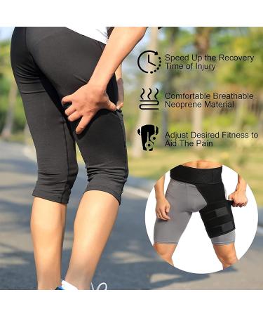 Camidy Hip Brace & Thigh Compression Sleeve - Support for Groin Injury & Sacroiliac Joint - Men & Women - Buy Online on GoSupps.com