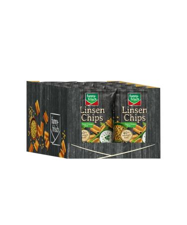 funny-frisch Lentil Chips Sour Cream pack of 12 (12 x 90 g)