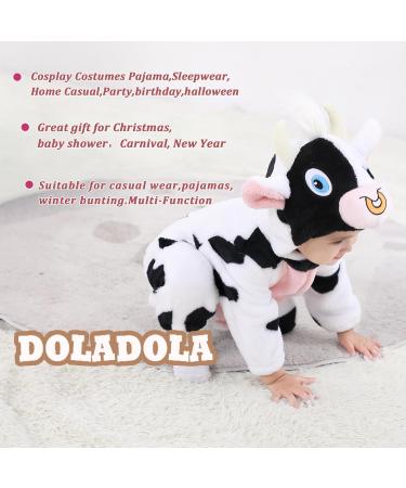 Doladola Unisex Baby Cat Hooded Romper 12-18 Months - Cow Print - Buy Online on GoSupps.com