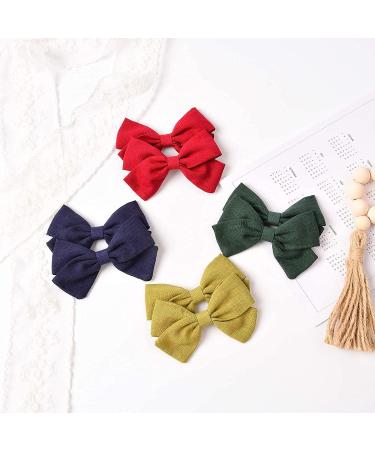 Meegoo 20 PCS Hair Bows for Girls 3.5" Butterfly Hair Barrettes for Baby Girls Kids 10 Colors Cute Hair Clips in Pairs Style 1 - Buy Online on GoSupps.com