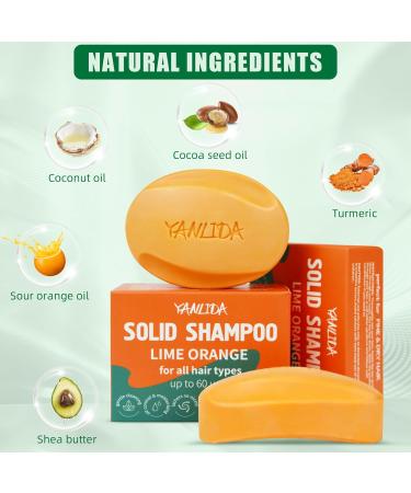 Solid Shampoo Conditioner Bar 2-In-1 | pH Balanced Vegan Citrus Shampoo for Dry Itchy Oily Scalp | Cruelty-Free Hair Care (Pack of 2 - Buy Online on GoSupps.com