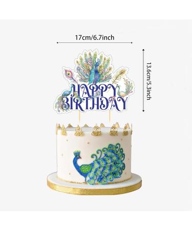MMBDAMAI 25 Pcs Peacock Cake Topper Cupcake Toppers Peacock Cake Decorations for Peacock Party Decorations Peacock Birthday Party Supplies Zoo Bird Theme Party - Buy Online on GoSupps.com