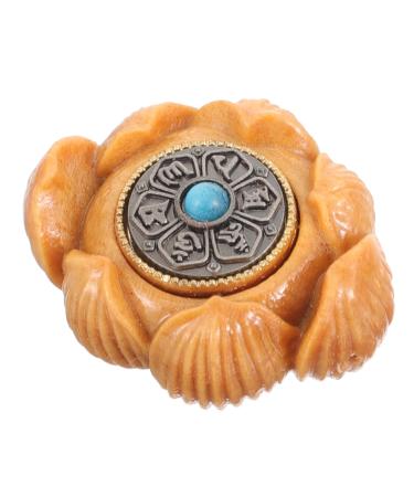 Partykindom Hand exercise plate player Lotus figure made of lotus statue made of miniature lotus decor wood carving sculpture feng shui ornaments wooden statues sandal wood vintage small sculpture office 3.2x2.7cm as shown