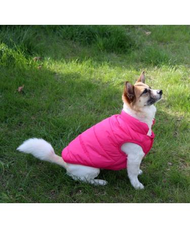 Joydaog Fleece Lined Dog Jacket - Warm Winter Vest Windproof & Soft - XL Pink Rose - Ideal for Cold Weather - Buy Online on GoSupps.com