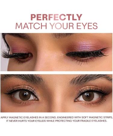 Flawless Magnetic Eyelashes Natural Look Magnetic Lashes Soft Magnets False Eyelashes No Glue No Eyeliner Needed Easy To Wear Reusable Magnetic Eyelashes Kit Easy To Wear and Remove (EM07) - Buy Online on GoSupps.com