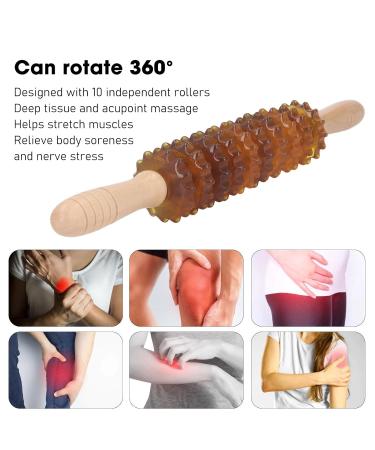 Cellulite Trigger Point Massage Tool - 10 Roll Hand-Held Lymphatic Drainage for Muscle & Fascia Relaxation | 360 Massager for Arms Legs Thighs Buttocks & Waist - Buy Online on GoSupps.com