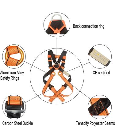 HeeJo Kids Body Youth Safety Zipline Climbing Belt - Orange (8-14 Years) - Buy Online on GoSupps.com