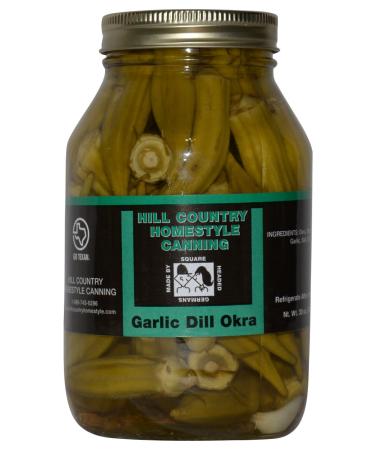 Texas Hill Country Pickled Garlic Dill Okra 32 oz - Buy Online on GoSupps.com