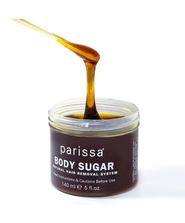 Parissa 100% Natural Face & Body Sugar Wax for Sensitive Skin - At-Home Waxing Kit with Chamomile Sugar Wax - Includes 20 Epilation Strips and 3 Wooden Spatulas - Buy Online on GoSupps.com