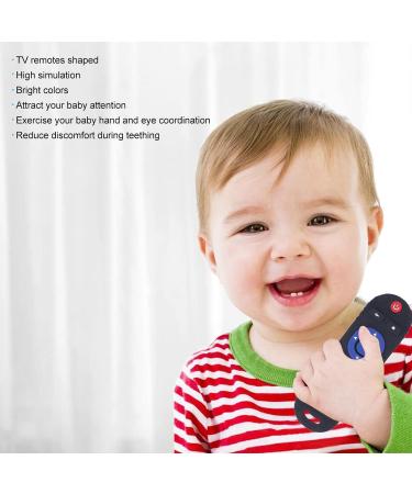 Shop Silicone Baby Bite Ring Toys | TV Remote Control Shaped Sensory Teether for Babies - Black - Buy Online on GoSupps.com