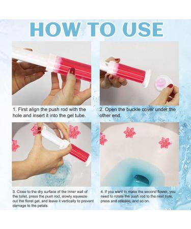 Toilet Gel Stamp Flower Fragrance Gel for Deodorizing Bathroom with Oil Surfactant - Buy Online on GoSupps.com
