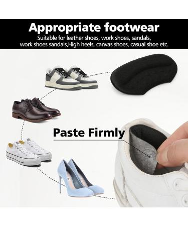 WLLHYF Heel Pads 2 Pairs - Self-Adhesive Shoe Repair and Anti-Slip Grips for Men and Women - Black - Buy Online on GoSupps.com