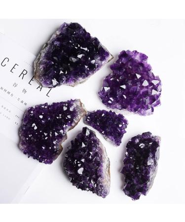 Natural Crystal Rough Natural Amethyst Crystal Clusters Stone Crystal Cluster Uruguay Raw Geode Quartz Reiki Gemstone Specimen Figurine for Home Decor approx200-250g Natural Luster (Size : Approx100- Approx100-150g - Buy Online on GoSupps.com