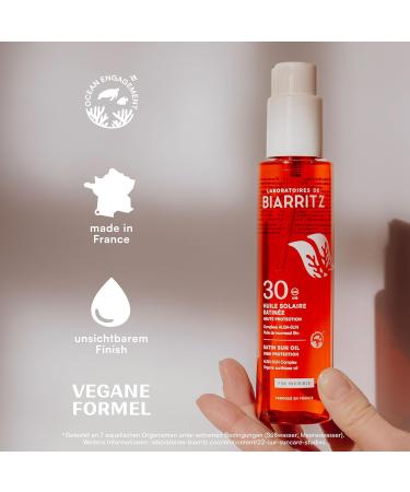 BIARRITZ LABORATORIES Laboratoires de Biarritz Satin sun oil LSF50 texture with invisible finish face body and hair fragrance 100 natural origin protects and refines the skin 125 ml - Buy Online on GoSupps.com