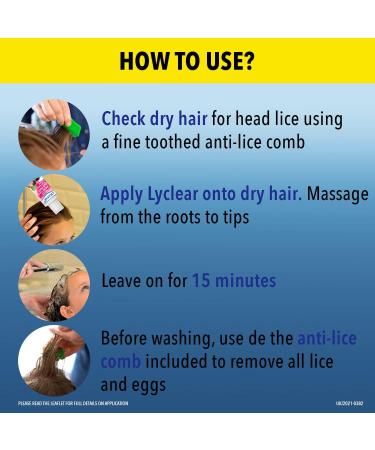 Lyclear Original Lotion Head Lice Treatment + Comb - 100 ml | Kills Lice & Eggs in 15 Mins | Easy Application - Buy Online on GoSupps.com