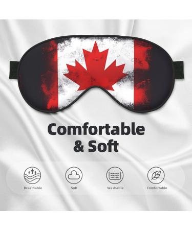 Canadian Flag Eye Mask | Soft Adjustable Sleep Mask for Men & Women | International Shipping - Buy Online on GoSupps.com