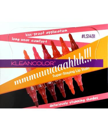 Shop 12pc Kleancolor Super Staying Lip Stain Set #LS1491 - Long-Lasting Color & Hydration | International Shipping Available - Buy Online on GoSupps.com