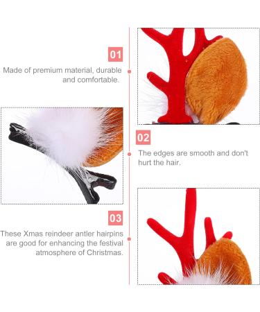 Beavorty 2 Pairs Christmas Hair Clips Deer Antlers Hair Girls Christmas Barrette Deer Horn and Ears Hair Pins Billed Hair Clips Deer Horn Clips Iron Animal Three-dimensional - Buy Online on GoSupps.com