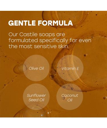 RICH FARMERS Organic Liquid Castile Soap Unscented - 16 oz - Sunflower, Olive, Coconut Oils - Buy Online on GoSupps.com