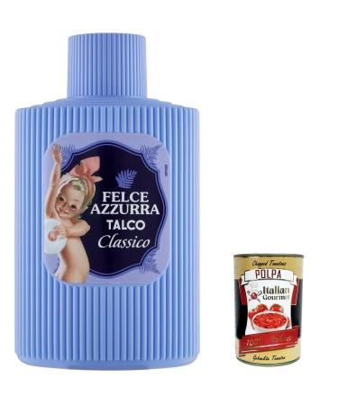 PAGLIERI Felce Azzurra Talco Classico Talcum Powder Talcum Powder 200 g + Italian Polpa Gourmet 400 g Pack of 3