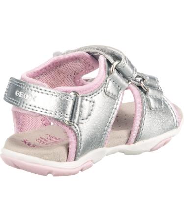 Geox Girl's B Sandal Agasim - Silver Pink - Size 6 UK | Shop Now - Buy Online on GoSupps.com